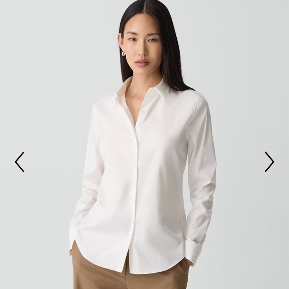Theory Fitted Shirt in Good Cotton, Large - Picture 2 of 11